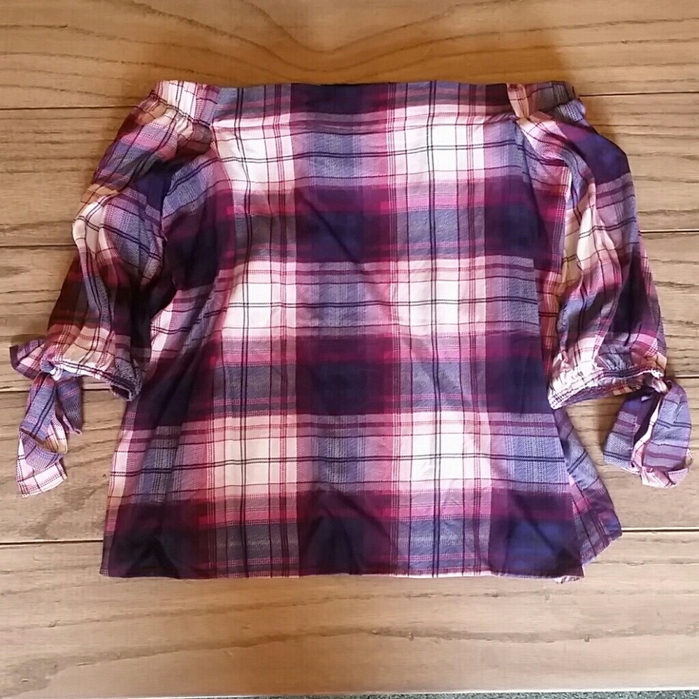 Red and Blue Checker Blouse